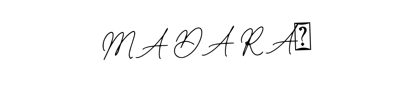 How to make M A D A R Aꔪ name signature. Use Bearetta-2O07w style for creating short signs online. This is the latest handwritten sign. M A D A R Aꔪ signature style 12 images and pictures png