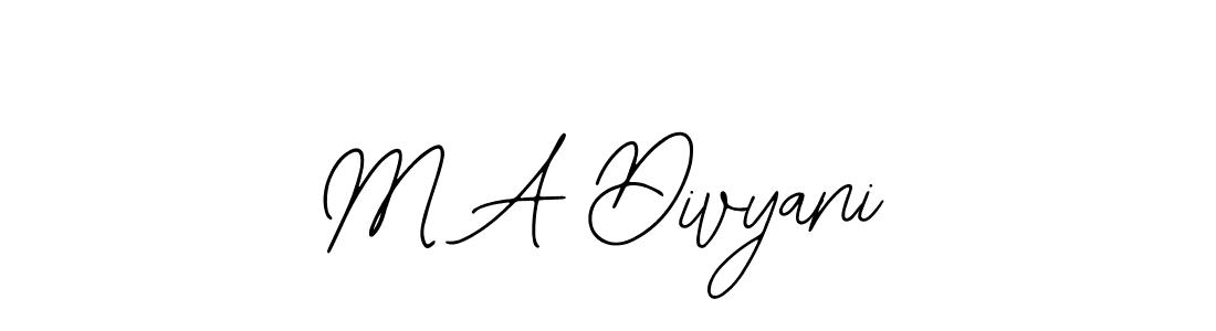 Make a beautiful signature design for name M A Divyani. With this signature (Bearetta-2O07w) style, you can create a handwritten signature for free. M A Divyani signature style 12 images and pictures png