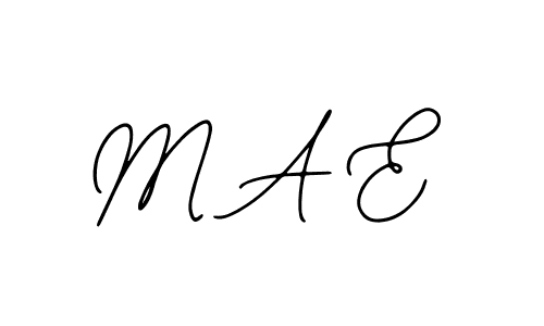 Also we have M A E name is the best signature style. Create professional handwritten signature collection using Bearetta-2O07w autograph style. M A E signature style 12 images and pictures png