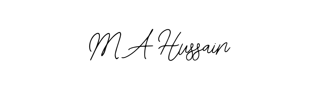 Also You can easily find your signature by using the search form. We will create M A Hussain name handwritten signature images for you free of cost using Bearetta-2O07w sign style. M A Hussain signature style 12 images and pictures png