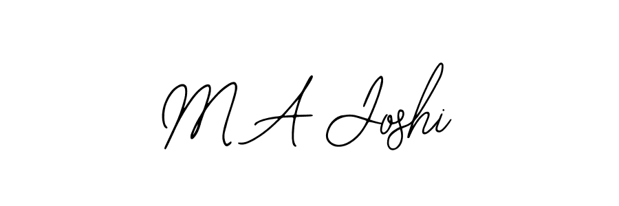 How to make M A Joshi name signature. Use Bearetta-2O07w style for creating short signs online. This is the latest handwritten sign. M A Joshi signature style 12 images and pictures png