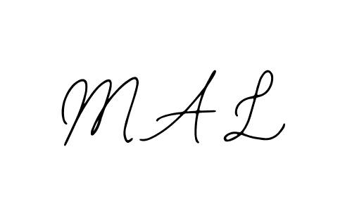 How to make M A L name signature. Use Bearetta-2O07w style for creating short signs online. This is the latest handwritten sign. M A L signature style 12 images and pictures png