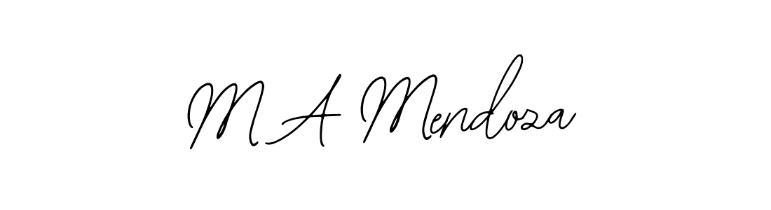 if you are searching for the best signature style for your name M A Mendoza. so please give up your signature search. here we have designed multiple signature styles  using Bearetta-2O07w. M A Mendoza signature style 12 images and pictures png