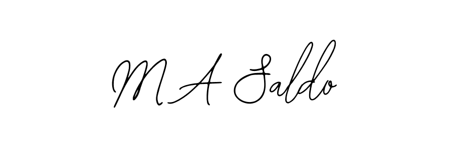Use a signature maker to create a handwritten signature online. With this signature software, you can design (Bearetta-2O07w) your own signature for name M A Saldo. M A Saldo signature style 12 images and pictures png