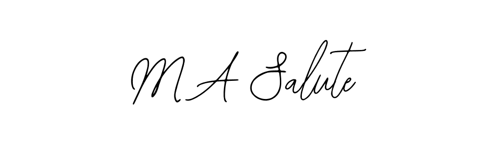Create a beautiful signature design for name M A Salute. With this signature (Bearetta-2O07w) fonts, you can make a handwritten signature for free. M A Salute signature style 12 images and pictures png