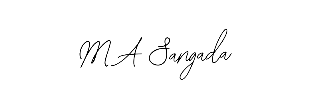 Use a signature maker to create a handwritten signature online. With this signature software, you can design (Bearetta-2O07w) your own signature for name M A Sangada. M A Sangada signature style 12 images and pictures png