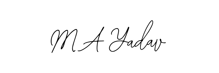 M A Yadav stylish signature style. Best Handwritten Sign (Bearetta-2O07w) for my name. Handwritten Signature Collection Ideas for my name M A Yadav. M A Yadav signature style 12 images and pictures png