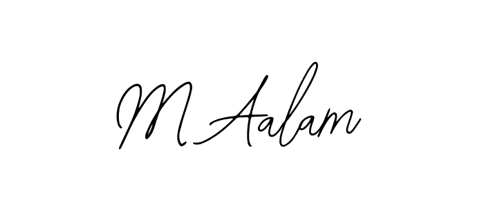 Use a signature maker to create a handwritten signature online. With this signature software, you can design (Bearetta-2O07w) your own signature for name M Aalam. M Aalam signature style 12 images and pictures png