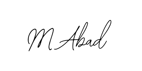 Create a beautiful signature design for name M Abad. With this signature (Bearetta-2O07w) fonts, you can make a handwritten signature for free. M Abad signature style 12 images and pictures png