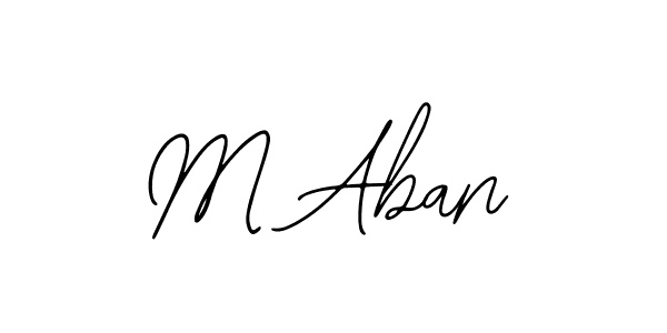 How to make M Aban signature? Bearetta-2O07w is a professional autograph style. Create handwritten signature for M Aban name. M Aban signature style 12 images and pictures png