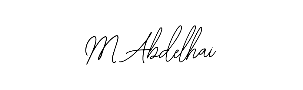 The best way (Bearetta-2O07w) to make a short signature is to pick only two or three words in your name. The name M Abdelhai include a total of six letters. For converting this name. M Abdelhai signature style 12 images and pictures png