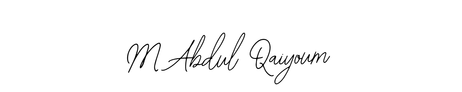 Also You can easily find your signature by using the search form. We will create M Abdul Qaiyoum name handwritten signature images for you free of cost using Bearetta-2O07w sign style. M Abdul Qaiyoum signature style 12 images and pictures png