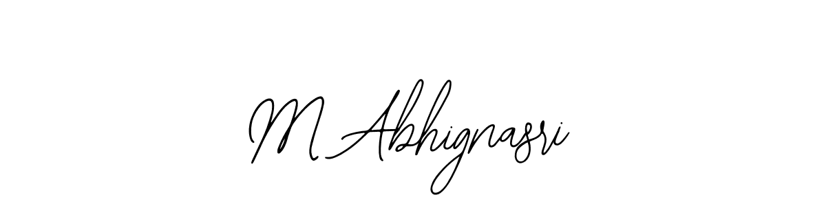 if you are searching for the best signature style for your name M Abhignasri. so please give up your signature search. here we have designed multiple signature styles  using Bearetta-2O07w. M Abhignasri signature style 12 images and pictures png