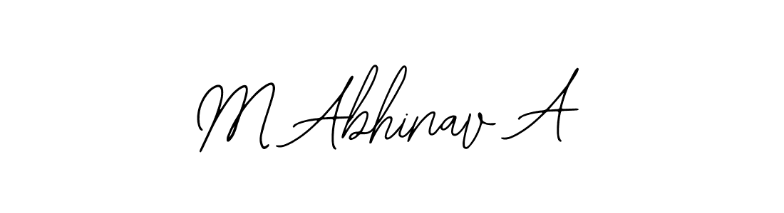 M Abhinav A stylish signature style. Best Handwritten Sign (Bearetta-2O07w) for my name. Handwritten Signature Collection Ideas for my name M Abhinav A. M Abhinav A signature style 12 images and pictures png