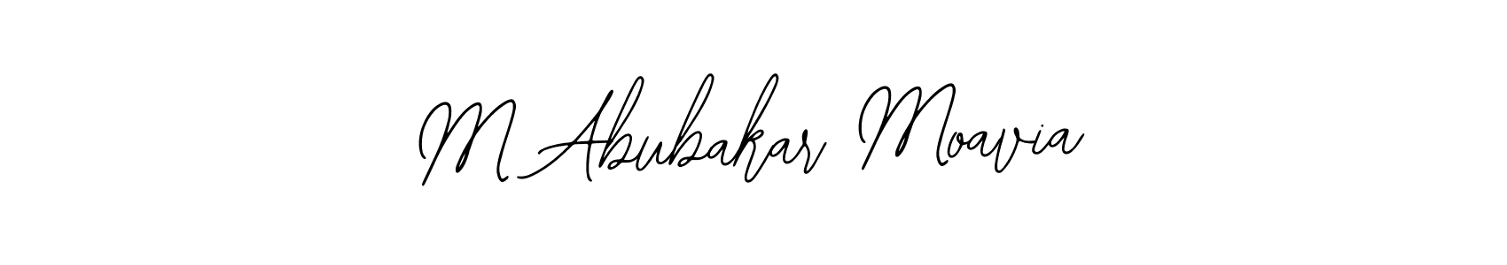 How to make M Abubakar Moavia name signature. Use Bearetta-2O07w style for creating short signs online. This is the latest handwritten sign. M Abubakar Moavia signature style 12 images and pictures png