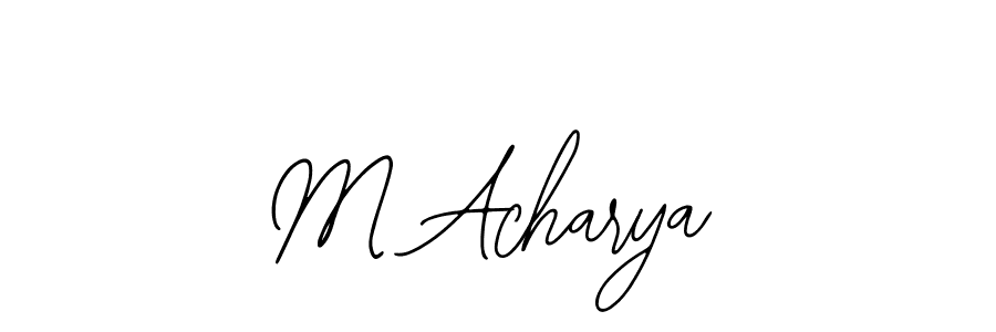 Use a signature maker to create a handwritten signature online. With this signature software, you can design (Bearetta-2O07w) your own signature for name M Acharya. M Acharya signature style 12 images and pictures png