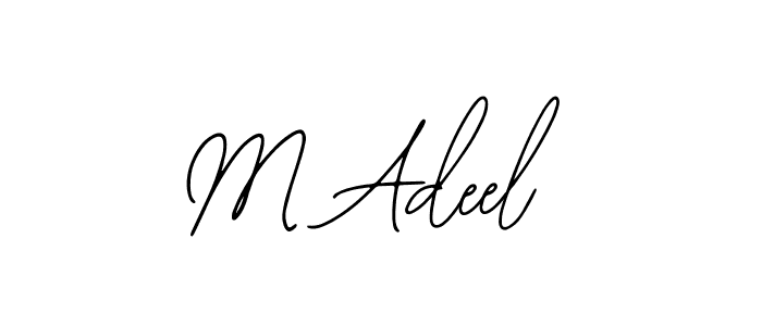 How to make M Adeel name signature. Use Bearetta-2O07w style for creating short signs online. This is the latest handwritten sign. M Adeel signature style 12 images and pictures png