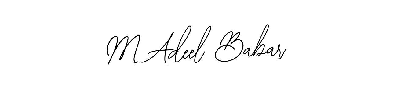 This is the best signature style for the M Adeel Babar name. Also you like these signature font (Bearetta-2O07w). Mix name signature. M Adeel Babar signature style 12 images and pictures png