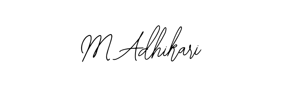 You should practise on your own different ways (Bearetta-2O07w) to write your name (M Adhikari) in signature. don't let someone else do it for you. M Adhikari signature style 12 images and pictures png