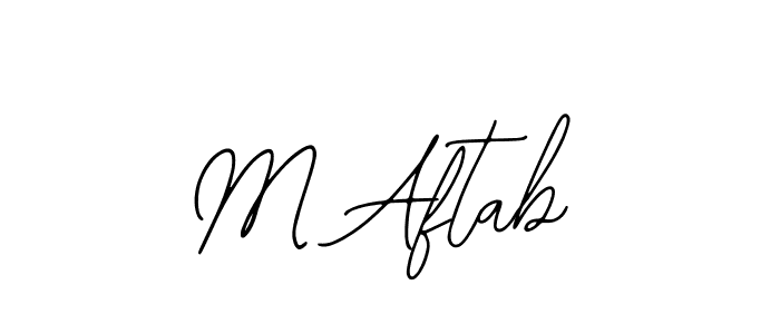 Bearetta-2O07w is a professional signature style that is perfect for those who want to add a touch of class to their signature. It is also a great choice for those who want to make their signature more unique. Get M Aftab name to fancy signature for free. M Aftab signature style 12 images and pictures png