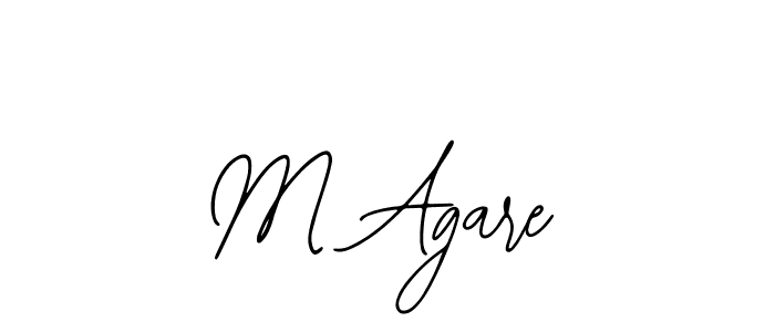 How to make M Agare name signature. Use Bearetta-2O07w style for creating short signs online. This is the latest handwritten sign. M Agare signature style 12 images and pictures png