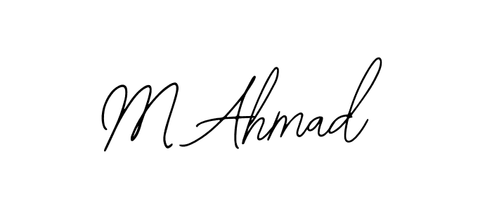 The best way (Bearetta-2O07w) to make a short signature is to pick only two or three words in your name. The name M Ahmad include a total of six letters. For converting this name. M Ahmad signature style 12 images and pictures png