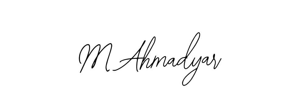 You should practise on your own different ways (Bearetta-2O07w) to write your name (M Ahmadyar) in signature. don't let someone else do it for you. M Ahmadyar signature style 12 images and pictures png