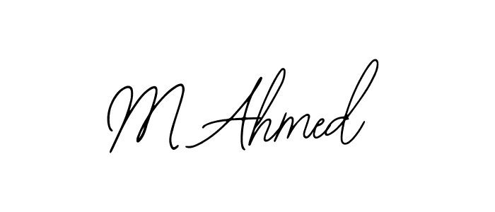 The best way (Bearetta-2O07w) to make a short signature is to pick only two or three words in your name. The name M Ahmed include a total of six letters. For converting this name. M Ahmed signature style 12 images and pictures png