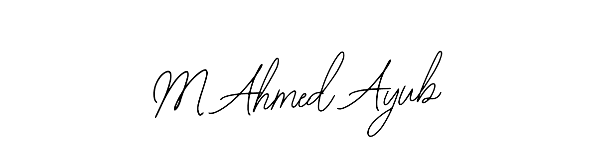 Design your own signature with our free online signature maker. With this signature software, you can create a handwritten (Bearetta-2O07w) signature for name M Ahmed Ayub. M Ahmed Ayub signature style 12 images and pictures png