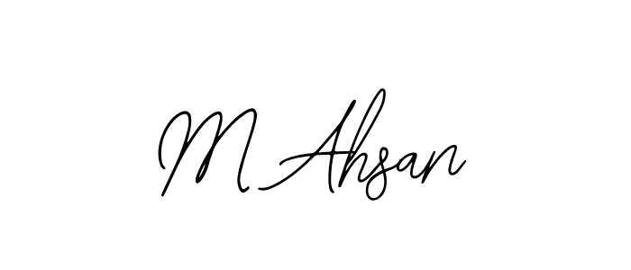 Design your own signature with our free online signature maker. With this signature software, you can create a handwritten (Bearetta-2O07w) signature for name M Ahsan. M Ahsan signature style 12 images and pictures png