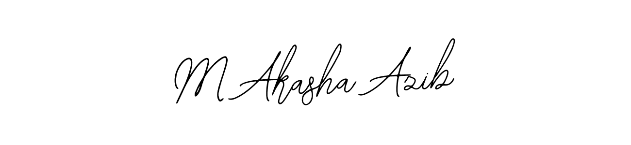 Create a beautiful signature design for name M Akasha Azib. With this signature (Bearetta-2O07w) fonts, you can make a handwritten signature for free. M Akasha Azib signature style 12 images and pictures png