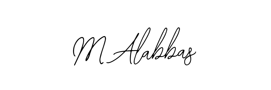 You should practise on your own different ways (Bearetta-2O07w) to write your name (M Alabbas) in signature. don't let someone else do it for you. M Alabbas signature style 12 images and pictures png
