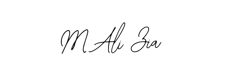 How to make M Ali Zia name signature. Use Bearetta-2O07w style for creating short signs online. This is the latest handwritten sign. M Ali Zia signature style 12 images and pictures png