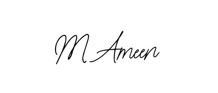 How to make M Ameen name signature. Use Bearetta-2O07w style for creating short signs online. This is the latest handwritten sign. M Ameen signature style 12 images and pictures png