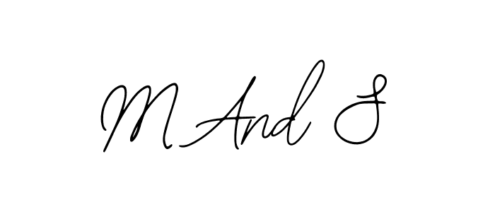 How to make M And S name signature. Use Bearetta-2O07w style for creating short signs online. This is the latest handwritten sign. M And S signature style 12 images and pictures png