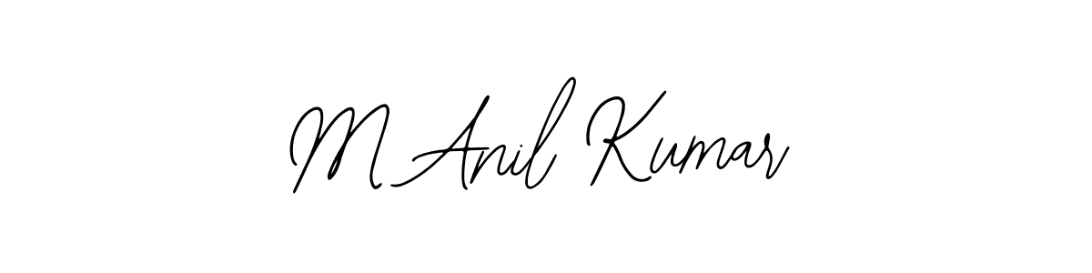 You should practise on your own different ways (Bearetta-2O07w) to write your name (M Anil Kumar) in signature. don't let someone else do it for you. M Anil Kumar signature style 12 images and pictures png