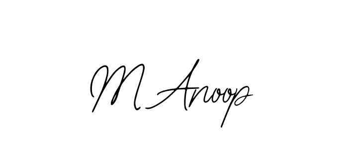 Design your own signature with our free online signature maker. With this signature software, you can create a handwritten (Bearetta-2O07w) signature for name M Anoop. M Anoop signature style 12 images and pictures png