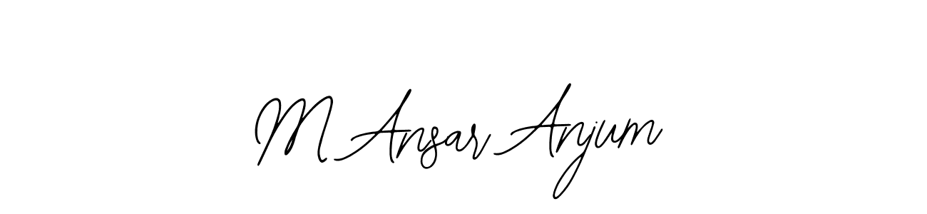 The best way (Bearetta-2O07w) to make a short signature is to pick only two or three words in your name. The name M Ansar Anjum include a total of six letters. For converting this name. M Ansar Anjum signature style 12 images and pictures png