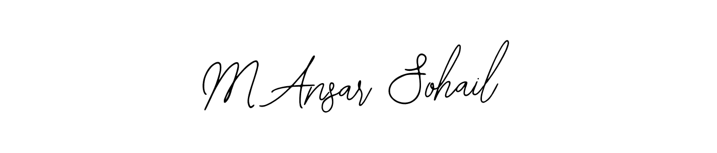 Use a signature maker to create a handwritten signature online. With this signature software, you can design (Bearetta-2O07w) your own signature for name M Ansar Sohail. M Ansar Sohail signature style 12 images and pictures png