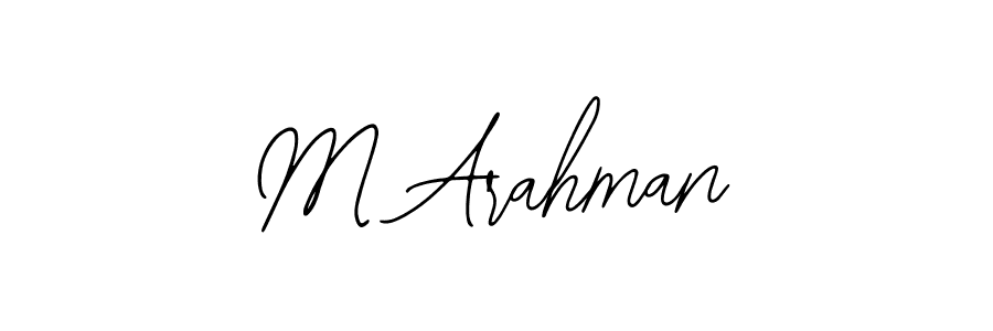You should practise on your own different ways (Bearetta-2O07w) to write your name (M Arahman) in signature. don't let someone else do it for you. M Arahman signature style 12 images and pictures png