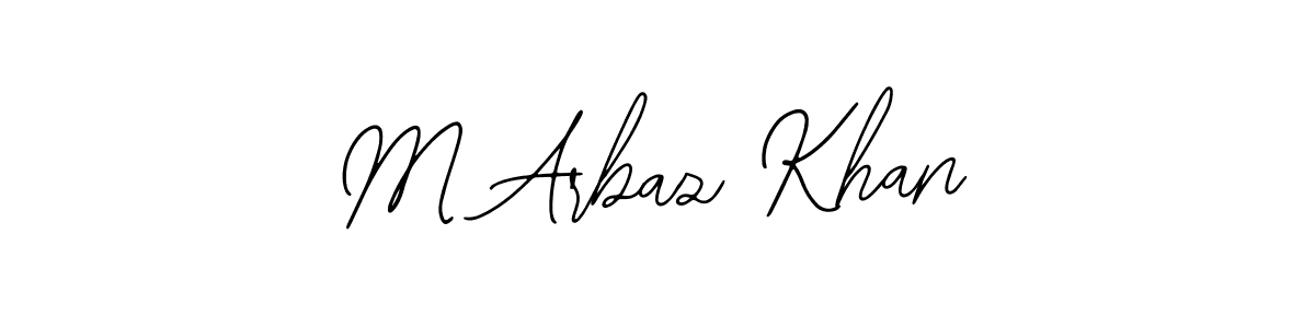 How to make M Arbaz Khan name signature. Use Bearetta-2O07w style for creating short signs online. This is the latest handwritten sign. M Arbaz Khan signature style 12 images and pictures png