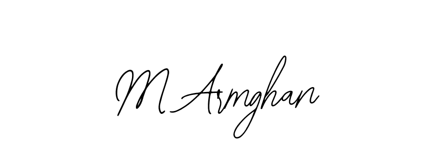 How to make M Armghan name signature. Use Bearetta-2O07w style for creating short signs online. This is the latest handwritten sign. M Armghan signature style 12 images and pictures png