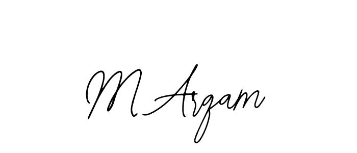 Design your own signature with our free online signature maker. With this signature software, you can create a handwritten (Bearetta-2O07w) signature for name M Arqam. M Arqam signature style 12 images and pictures png