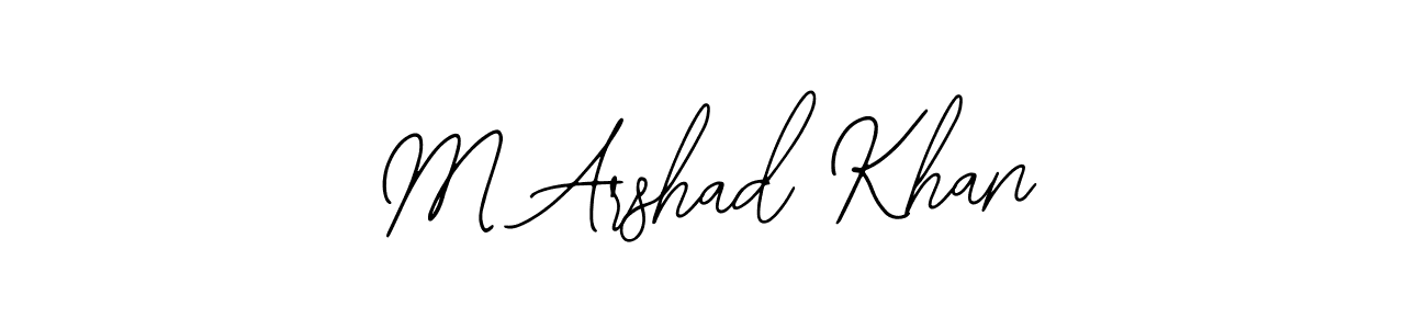 How to make M Arshad Khan name signature. Use Bearetta-2O07w style for creating short signs online. This is the latest handwritten sign. M Arshad Khan signature style 12 images and pictures png