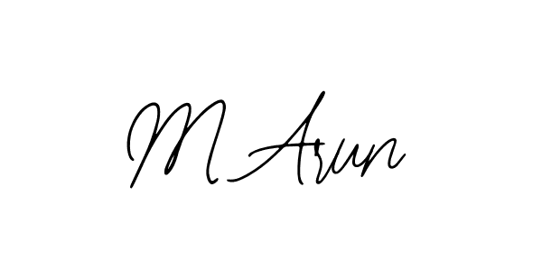 M Arun stylish signature style. Best Handwritten Sign (Bearetta-2O07w) for my name. Handwritten Signature Collection Ideas for my name M Arun. M Arun signature style 12 images and pictures png