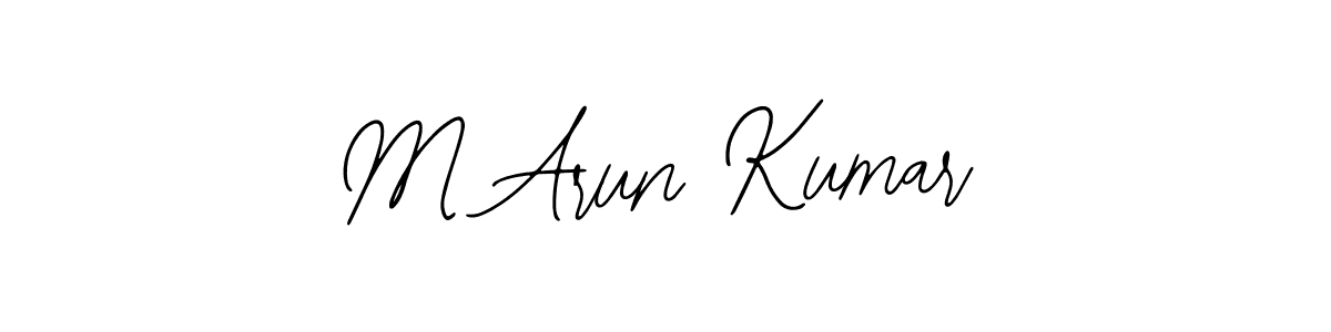 Design your own signature with our free online signature maker. With this signature software, you can create a handwritten (Bearetta-2O07w) signature for name M Arun Kumar. M Arun Kumar signature style 12 images and pictures png