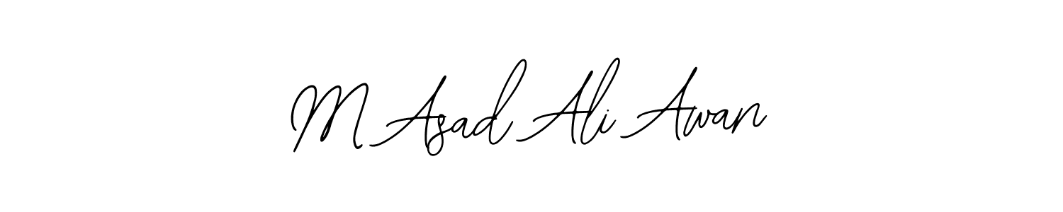 Use a signature maker to create a handwritten signature online. With this signature software, you can design (Bearetta-2O07w) your own signature for name M Asad Ali Awan. M Asad Ali Awan signature style 12 images and pictures png