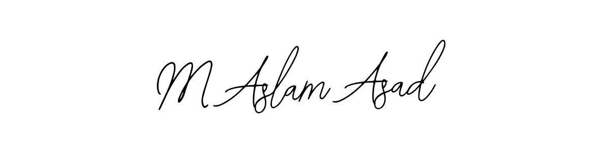 How to make M Aslam Asad signature? Bearetta-2O07w is a professional autograph style. Create handwritten signature for M Aslam Asad name. M Aslam Asad signature style 12 images and pictures png