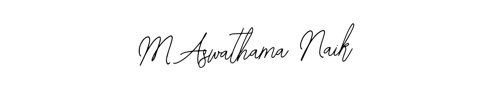 How to make M Aswathama Naik name signature. Use Bearetta-2O07w style for creating short signs online. This is the latest handwritten sign. M Aswathama Naik signature style 12 images and pictures png