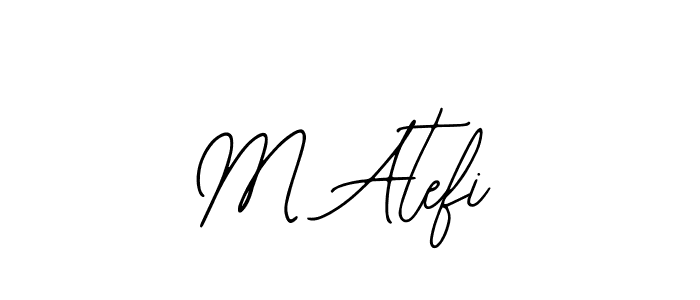 How to make M Atefi name signature. Use Bearetta-2O07w style for creating short signs online. This is the latest handwritten sign. M Atefi signature style 12 images and pictures png